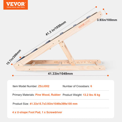Adjustable Folding Wooden Dog Ramp with Anti-Slip Features for Small and Older Pets - Ideal for Stairs, Sofas, and Cars
